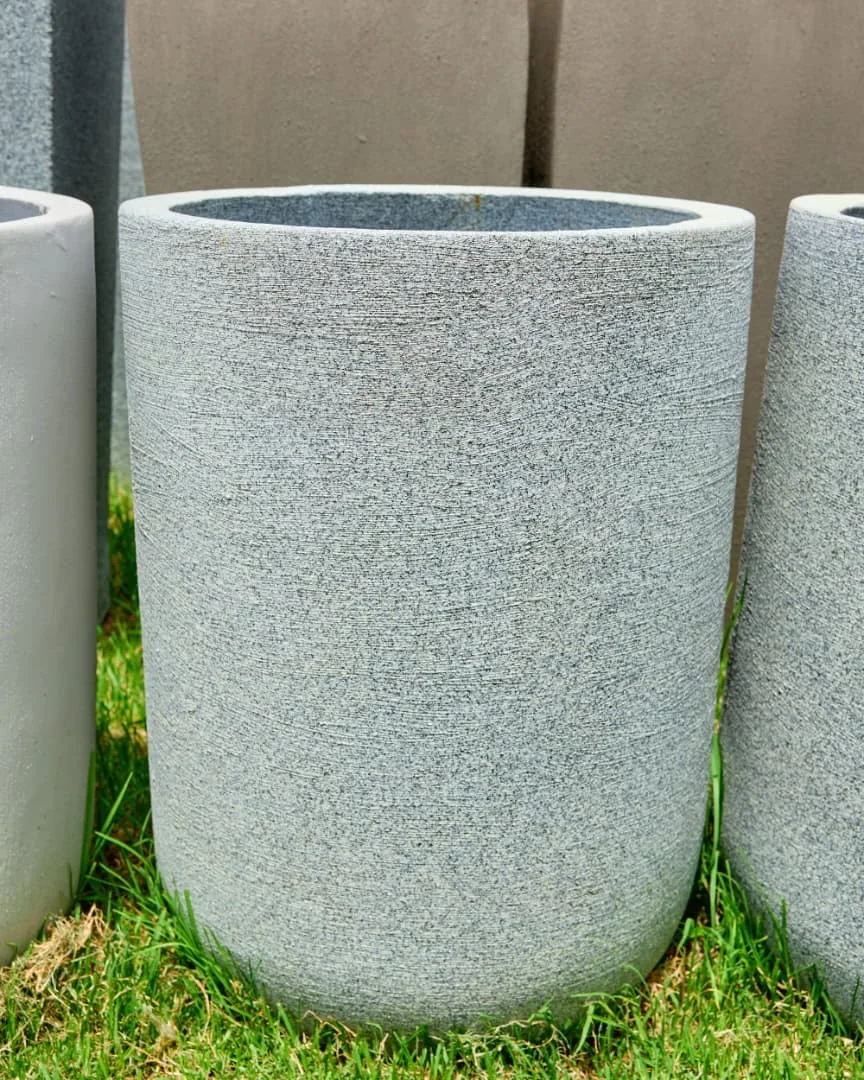 Granite-finish concrete planter