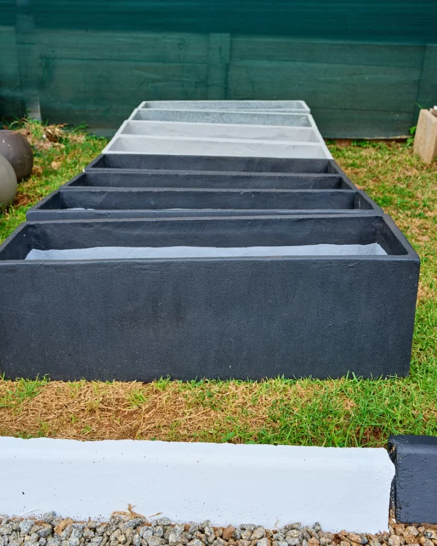 Curo linear concrete garden trough